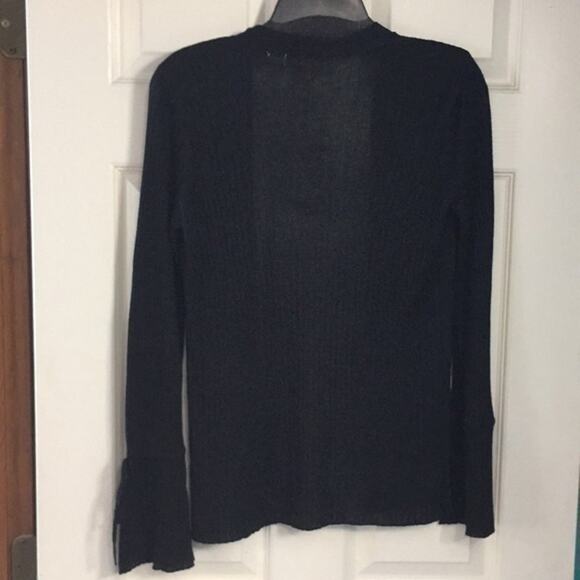 LC Lauren Conrad Black Open Front Tie Sleeve Cardigan XS NWT - Picture 5 of 10